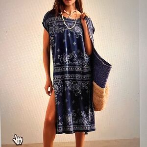 We The Free Navy Blue bandana maxi top
